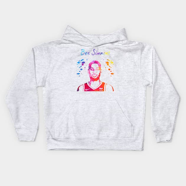 Ben Simmons Kids Hoodie by Moreno Art